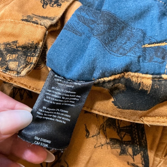 KAVU Chilliwack Printed Canvas Shorts – Nautical Caramel Print – Men’s Size 32 - Picture 8 of 8